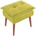 Kit 2 Puff Puf Opall Pes Palito 55x40cm Suede Amarelo MPassos