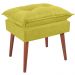 Kit 2 Puff Puf Opall Pes Palito 55x40cm Suede Amarelo MPassos