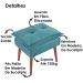 Kit 2 Puff Puf Opall Pes Palito 55x40cm Suede Azul MPassos