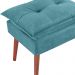 Kit 2 Puff Puf Opall Pes Palito 55x40cm Suede Azul MPassos