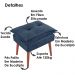 Kit 2 Puff Puf Opall Pes Palito 55x40cm Suede Azul Marinho MPassos