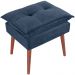 Kit 2 Puff Puf Opall Pes Palito 55x40cm Suede Azul Marinho MPassos