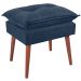 Kit 2 Puff Puf Opall Pes Palito 55x40cm Suede Azul Marinho MPassos