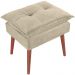 Kit 2 Puff Puf Opall Pes Palito 55x40cm Suede Bege MPassos