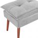 Kit 2 Puff Puf Opall Pes Palito 55x40cm Suede Cinza Claro MPassos