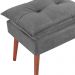 Kit 2 Puff Puf Opall Pes Palito 55x40cm Suede Cinza Escuro MPassos