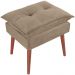 Kit 2 Puff Puf Opall Pes Palito 55x40cm Suede Marrom Claro MPassos