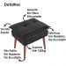 Kit 2 Puff Puf Opall Pes Palito 55x40cm Suede Preto MPassos
