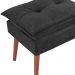 Kit 2 Puff Puf Opall Pes Palito 55x40cm Suede Preto MPassos