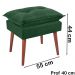 Kit 2 Puff Puf Opall Pes Palito 55x40cm Suede Verde MPassos