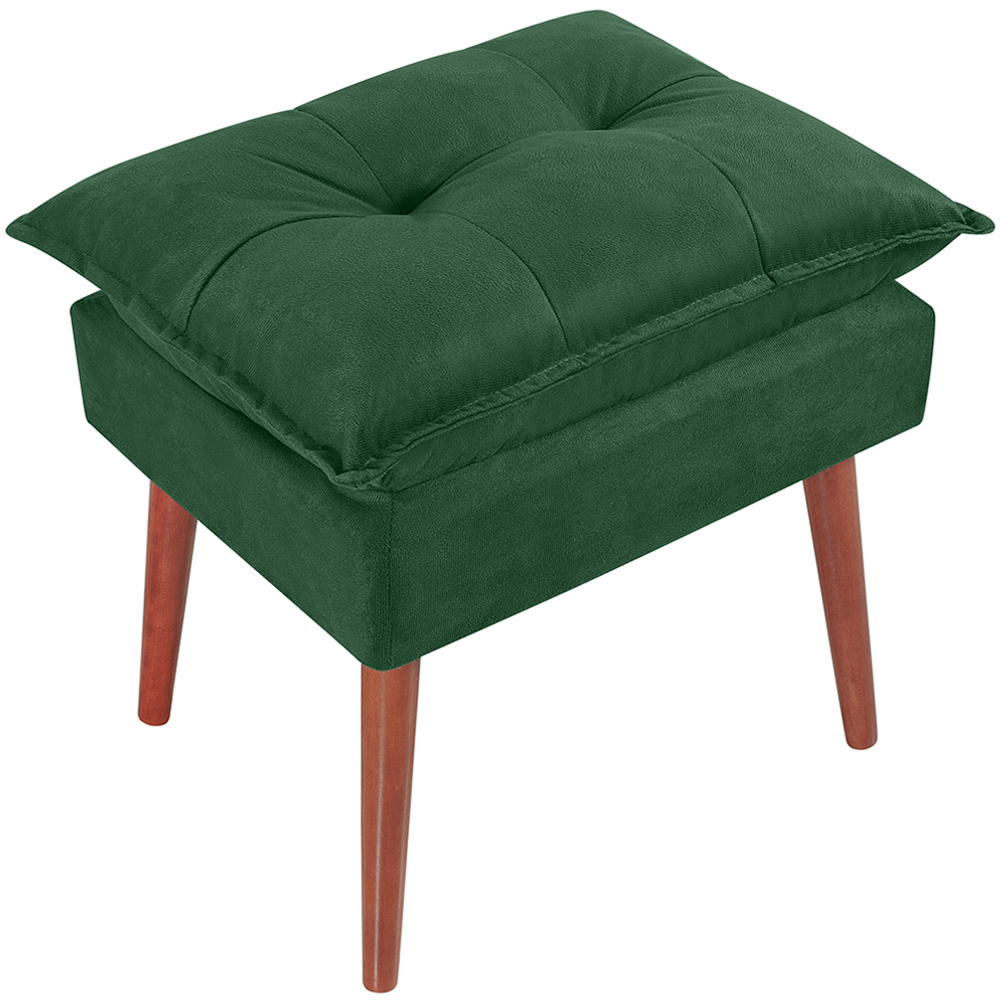 Kit 2 Puff Puf Opall Pes Palito 55x40cm Suede Verde MPassos