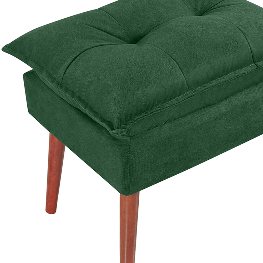 Kit 2 Puff Puf Opall Pes Palito 55x40cm Suede Verde MPassos