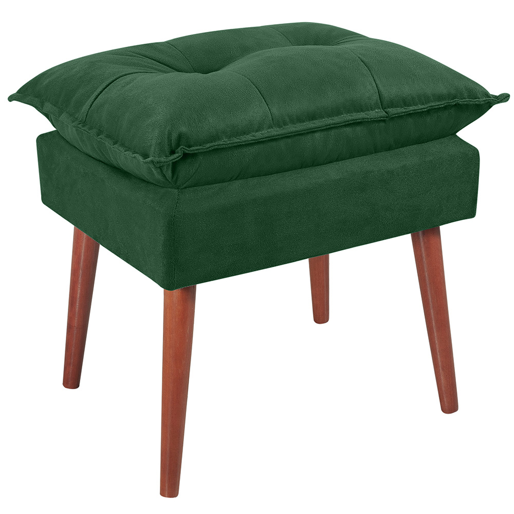 Kit 2 Puff Puf Opall Pes Palito 55x40cm Suede Verde MPassos