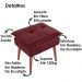 Kit 2 Puff Puf Opall Pes Palito 55x40cm Suede Vermelho Escuro MPassos