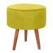 Kit 2 Puff Puf Redondo Pes Palito 44x40cm Suede Amarelo MPassos