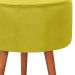 Kit 2 Puff Puf Redondo Pes Palito 44x40cm Suede Amarelo MPassos
