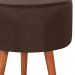 Kit 2 Puff Puf Redondo Pes Palito 44x40cm Suede Marrom MPassos