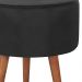 Kit 2 Puff Puf Redondo Pes Palito 44x40cm Suede Preto MPassos