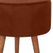 Kit 2 Puff Puf Redondo Pes Palito 44x40cm Suede Terra Cota MPassos