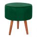 Kit 2 Puff Puf Redondo Pes Palito 44x40cm Suede Verde MPassos