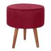 Kit 2 Puff Puf Redondo Pes Palito 44x40cm Suede Vermelho MPassos