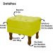 Kit 2 Puff Puf Retro Capitone 52x44cm Suede Amarelo MPassos