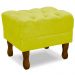 Kit 2 Puff Puf Retro Capitone 52x44cm Suede Amarelo MPassos