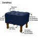 Kit 2 Puff Puf Retro Capitone 52x44cm Suede Azul Marinho MPassos