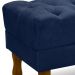 Kit 2 Puff Puf Retro Capitone 52x44cm Suede Azul Marinho MPassos