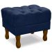 Kit 2 Puff Puf Retro Capitone 52x44cm Suede Azul Marinho MPassos