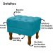 Kit 2 Puff Puf Retro Capitone 52x44cm Suede Azul Tif MPassos