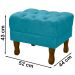 Kit 2 Puff Puf Retro Capitone 52x44cm Suede Azul Tif MPassos