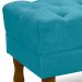 Kit 2 Puff Puf Retro Capitone 52x44cm Suede Azul Tif MPassos