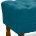 Kit 2 Puff Puf Retro Capitone 52x44cm Suede Azul Turquesa MPassos