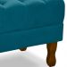 Kit 2 Puff Puf Retro Capitone 52x44cm Suede Azul Turquesa MPassos