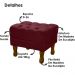 Kit 2 Puff Puf Retro Capitone 52x44cm Suede Bordo MPassos