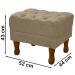 Kit 2 Puff Puf Retro Capitone 52x44cm Suede Capuccino MPassos