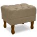 Kit 2 Puff Puf Retro Capitone 52x44cm Suede Capuccino MPassos