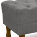 Kit 2 Puff Puf Retro Capitone 52x44cm Suede Cinza Claro MPassos