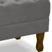 Kit 2 Puff Puf Retro Capitone 52x44cm Suede Cinza Claro MPassos