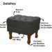 Kit 2 Puff Puf Retro Capitone 52x44cm Suede Cinza Escuro MPassos