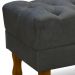 Kit 2 Puff Puf Retro Capitone 52x44cm Suede Cinza Escuro MPassos