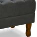 Kit 2 Puff Puf Retro Capitone 52x44cm Suede Cinza Escuro MPassos