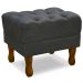Kit 2 Puff Puf Retro Capitone 52x44cm Suede Cinza Escuro MPassos