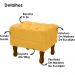 Kit 2 Puff Puf Retro Capitone 52x44cm Suede Mostarda MPassos