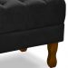 Kit 2 Puff Puf Retro Capitone 52x44cm Suede Preto MPassos