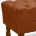 Kit 2 Puff Puf Retro Capitone 52x44cm Suede Terra Cota MPassos