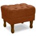 Kit 2 Puff Puf Retro Capitone 52x44cm Suede Terra Cota MPassos