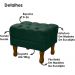 Kit 2 Puff Puf Retro Capitone 52x44cm Suede Verde MPassos