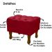 Kit 2 Puff Puf Retro Capitone 52x44cm Suede Vermelho MPassos